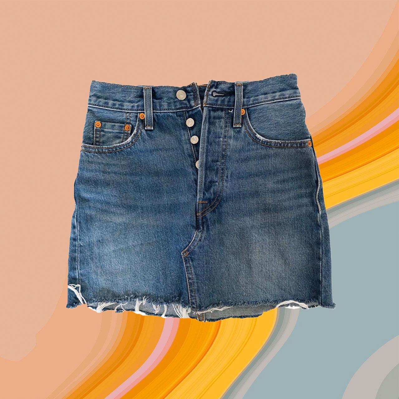 Levis Denim Mini Skirt A Perfect Versatile Staple Depop