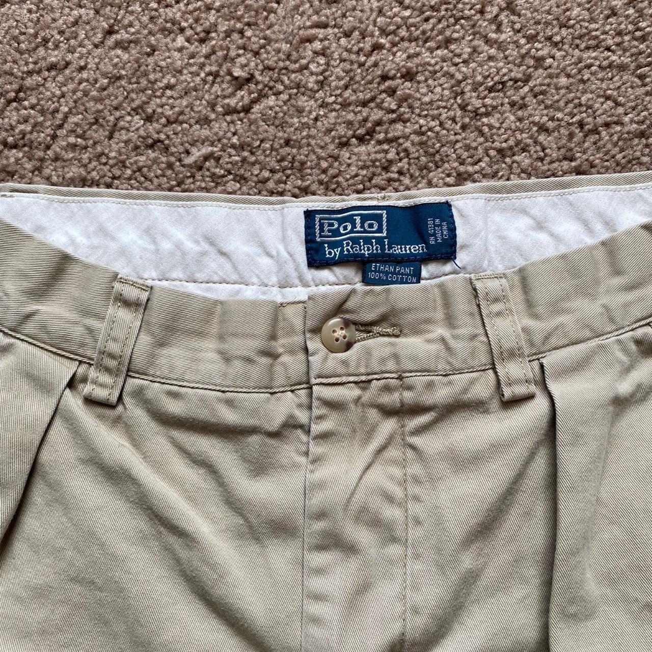 Polo Ralph Lauren Beige Pants. Slightly oversized... - Depop