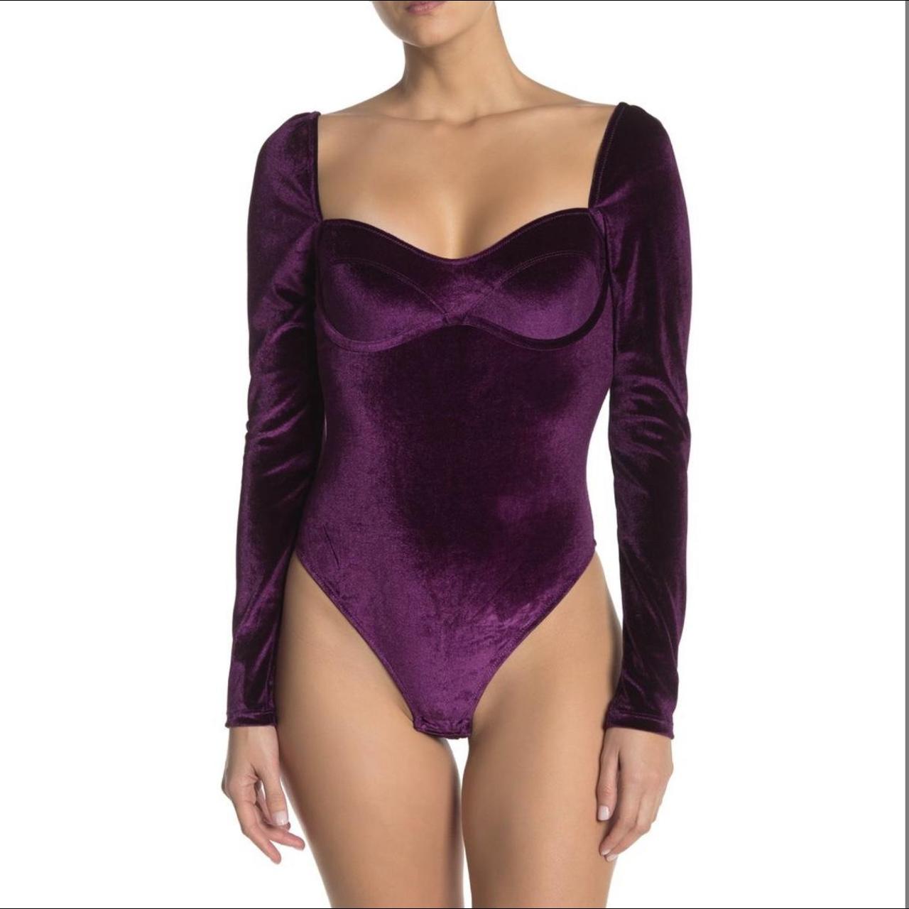 THISTLE AND SPIRE Women's Purple Bodysuit