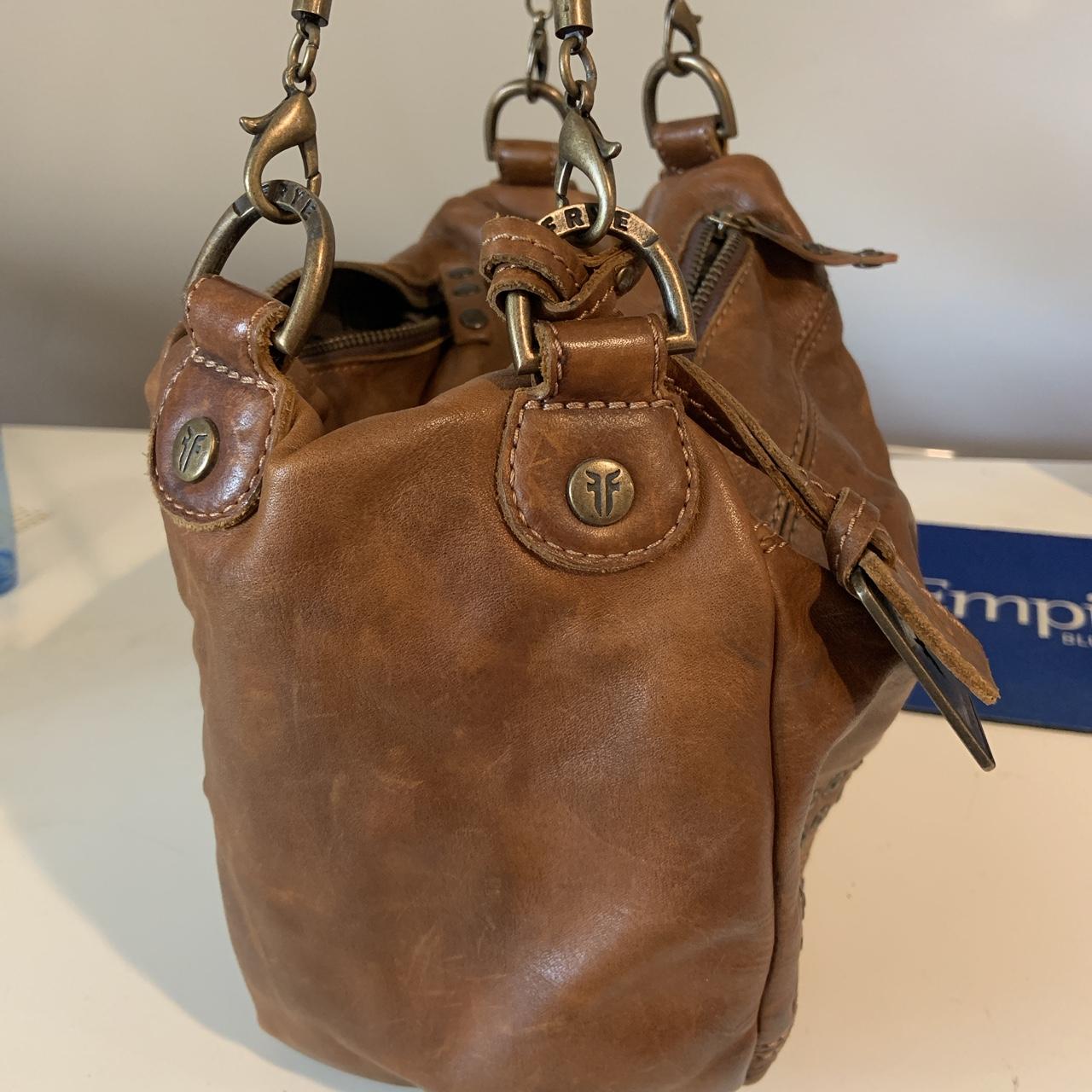 Frye leather bag with fabric lining. Only worn a... - Depop