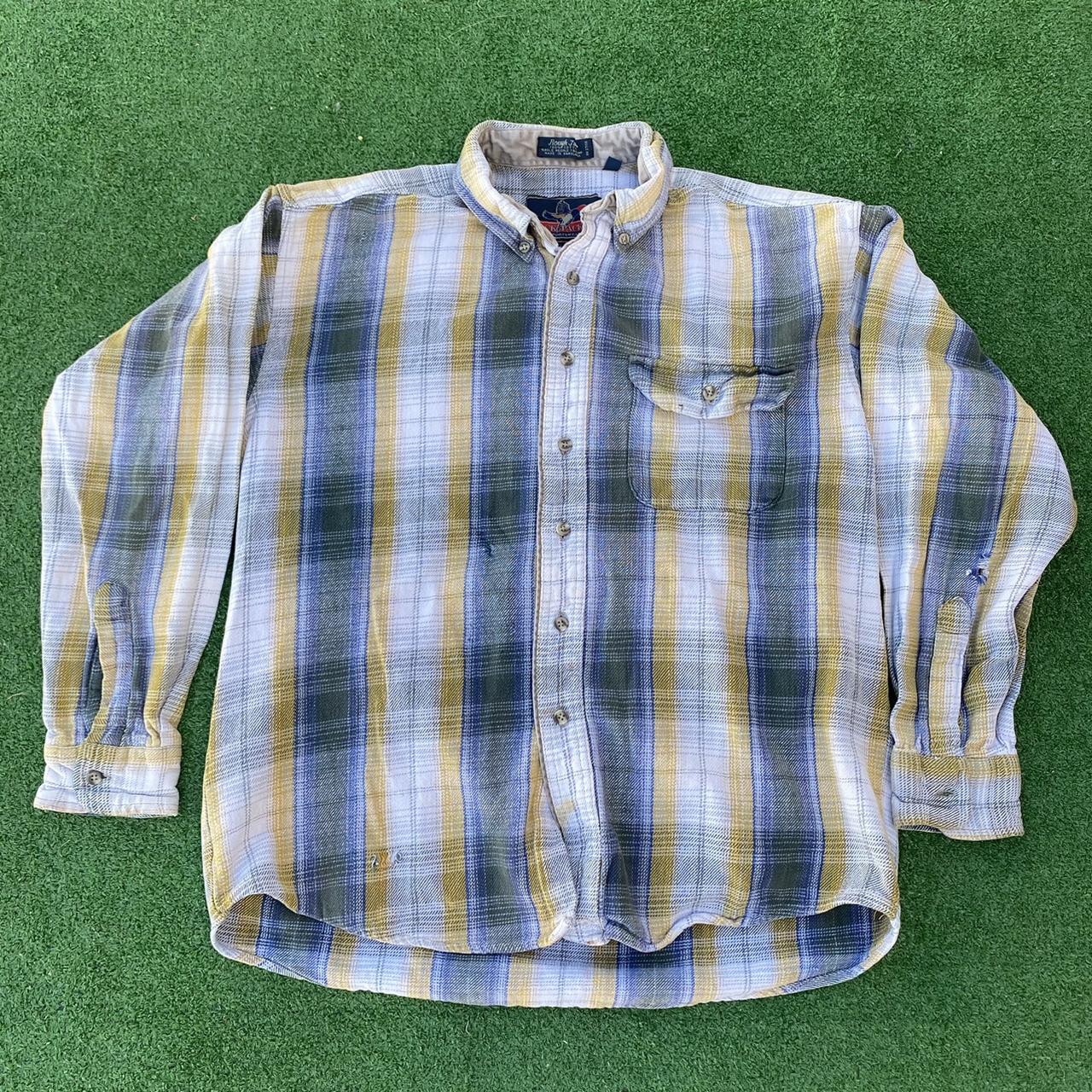 Pendleton Men's Yellow and Khaki Shirt | Depop