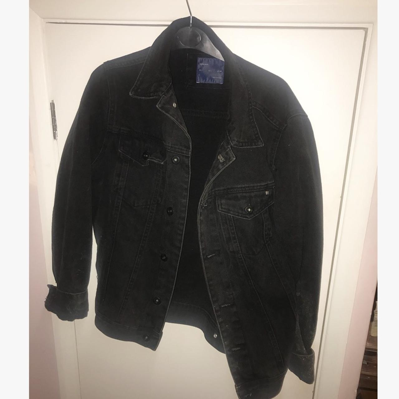 zara black denim jacket mens