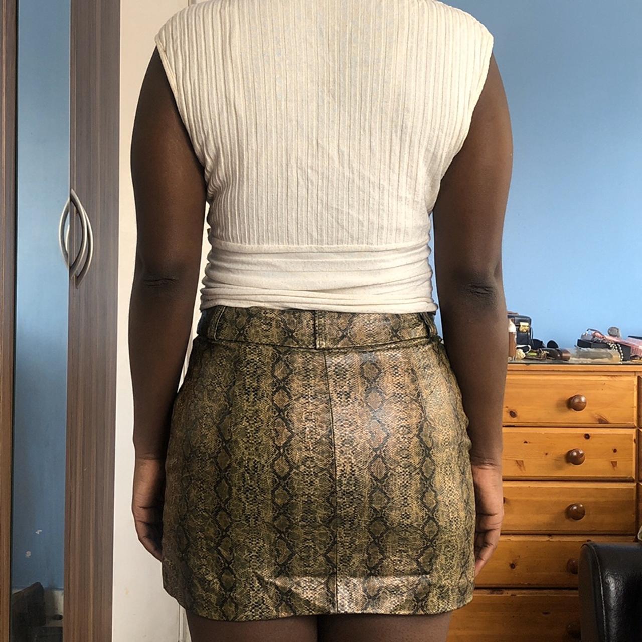 H&M Women's Khaki and Brown Skirt (2)