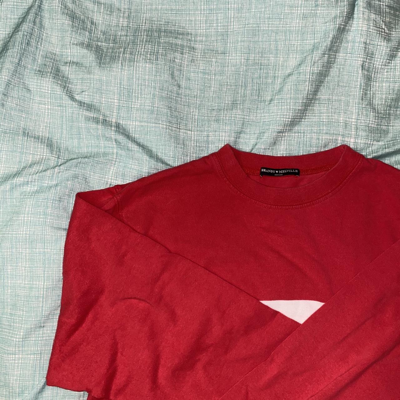 brandy melville red and white stripe