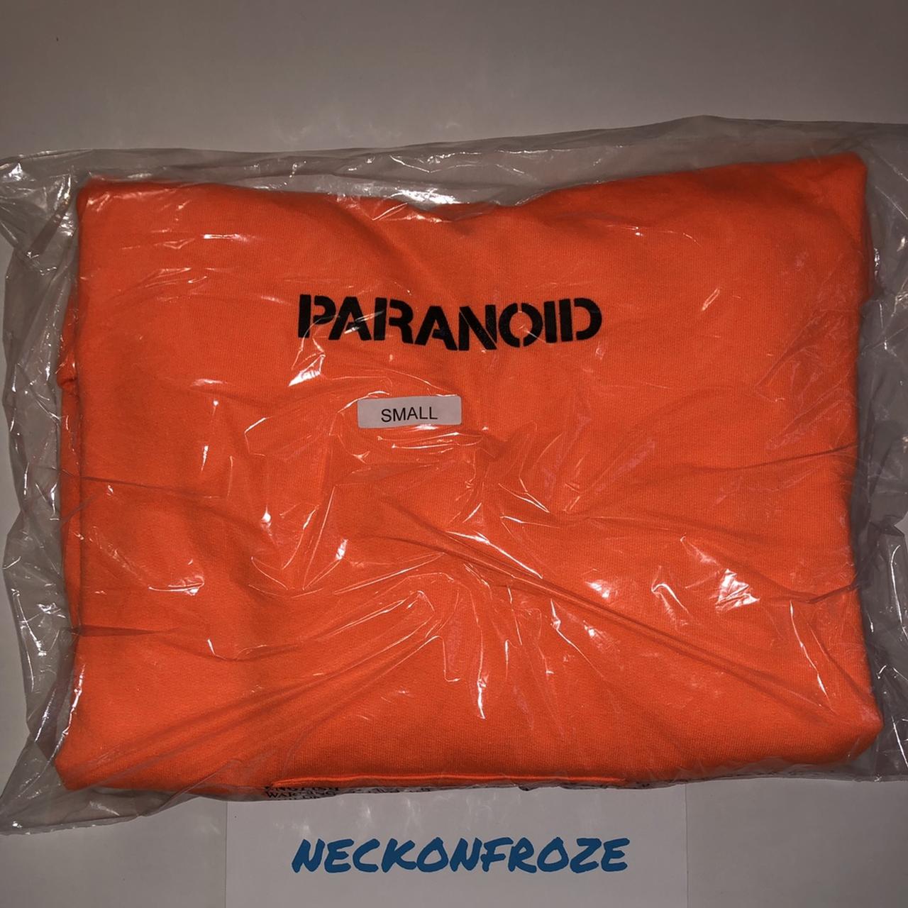 Orange best sale paranoid hoodie