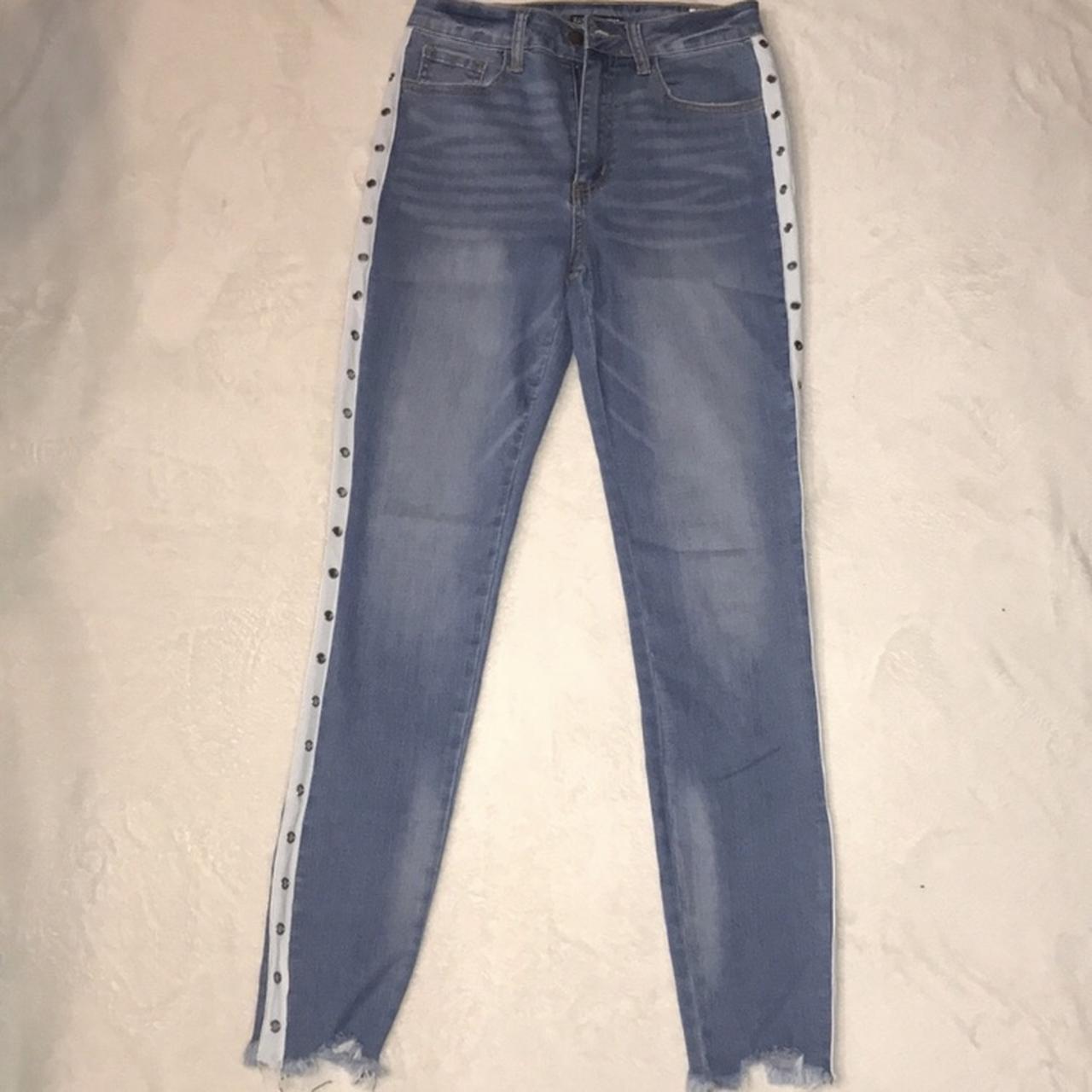 jeans with line down the side