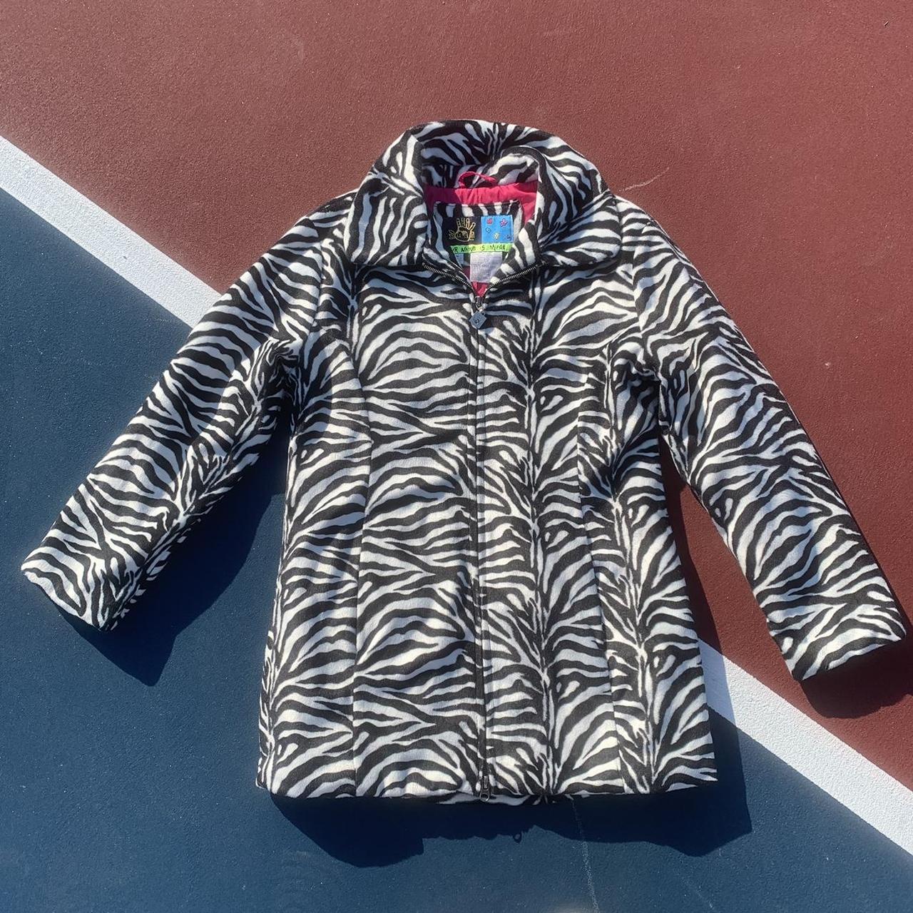 Vintage Y2K Zebra Print Jacket from the brand Mudd... - Depop