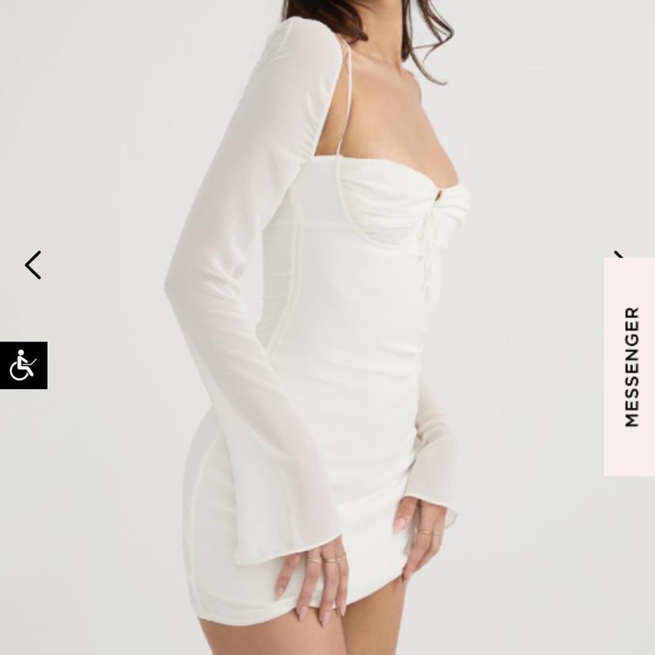 House of Cb babydoll dress in ivory, size small with... Depop