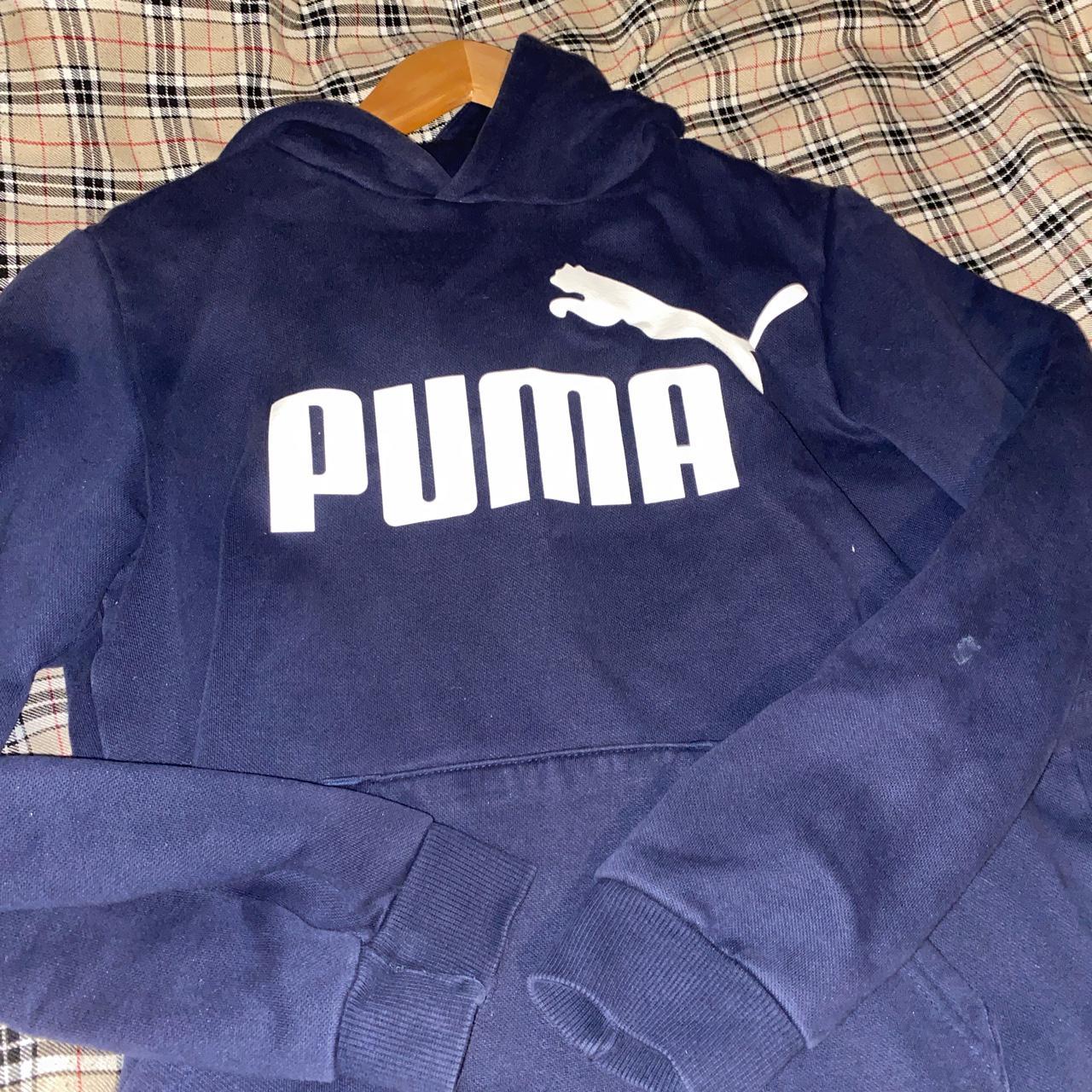 Puma hoodie! A classic dark blue puma hoodie! NOTE:... - Depop