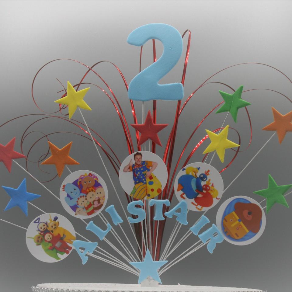 CBEEBIES CBBC Bing Stars on Wires Cake Topper Cake Decoration Star