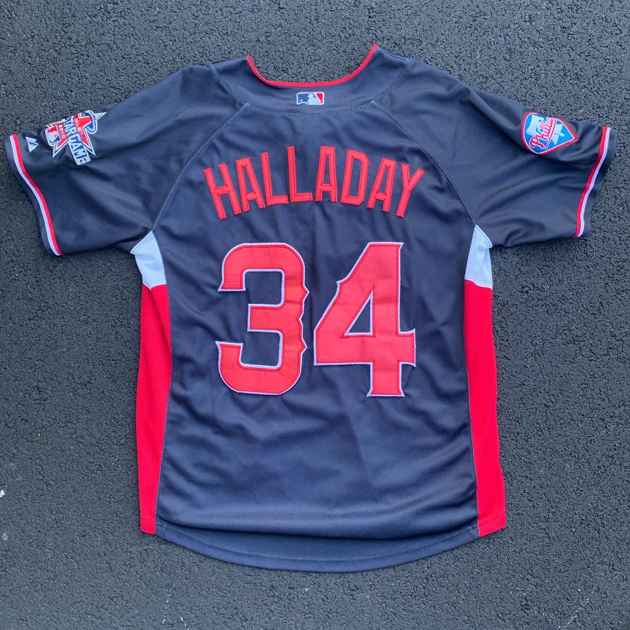 ROY HALLADAY  Philadelphia Phillies 2010 Away Majestic Throwback Baseball  Jersey