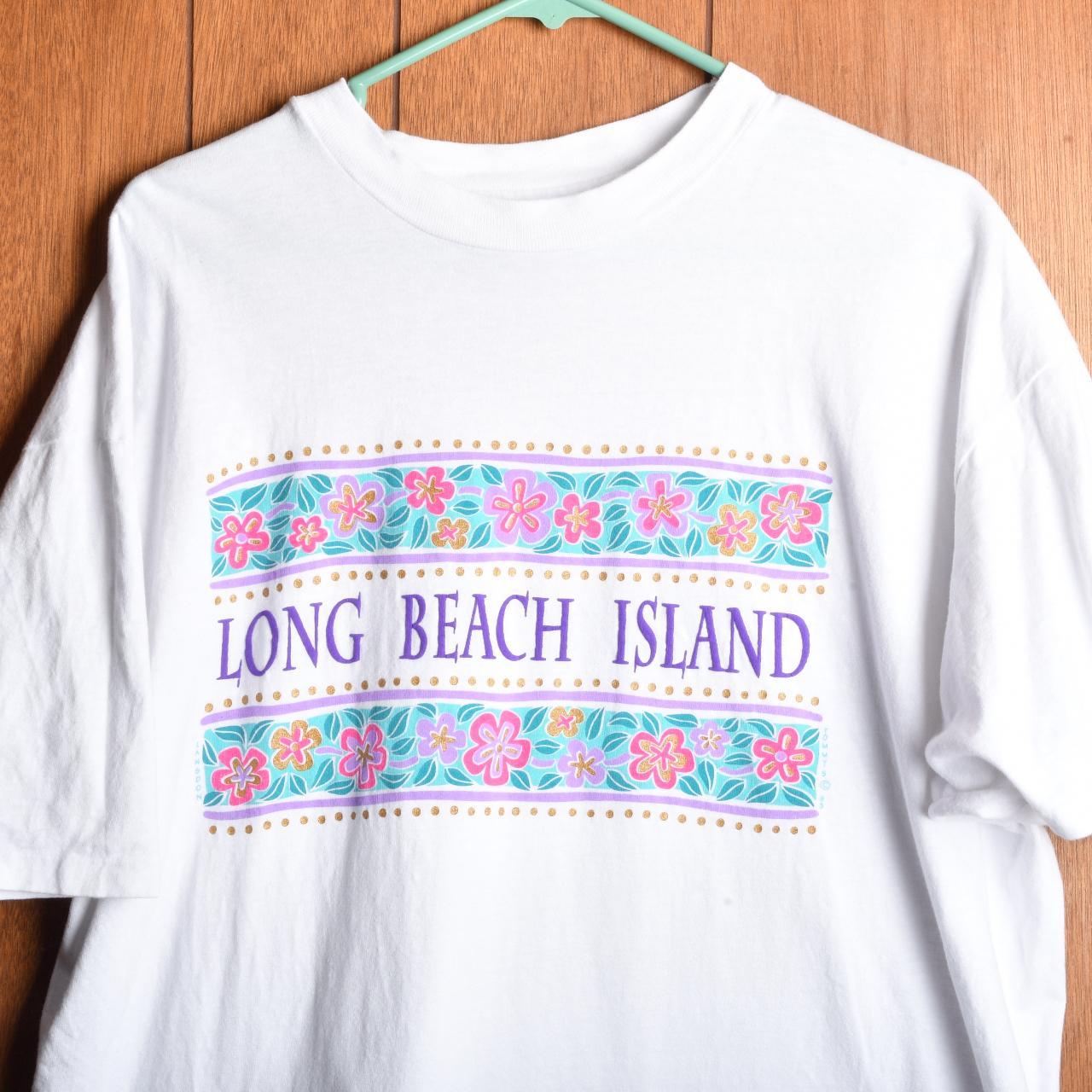 Vintage Women's Long Beach Island Shirt Size... Depop