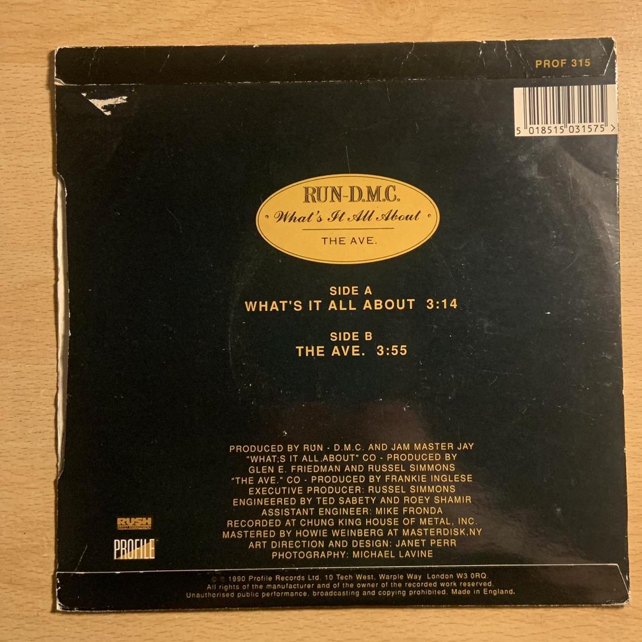 Run DMC What’s It All About 7” Vinyl Single. B side... Depop