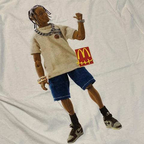 Travis Scott x McDonald's denim shorts size 34 Brand | Depop