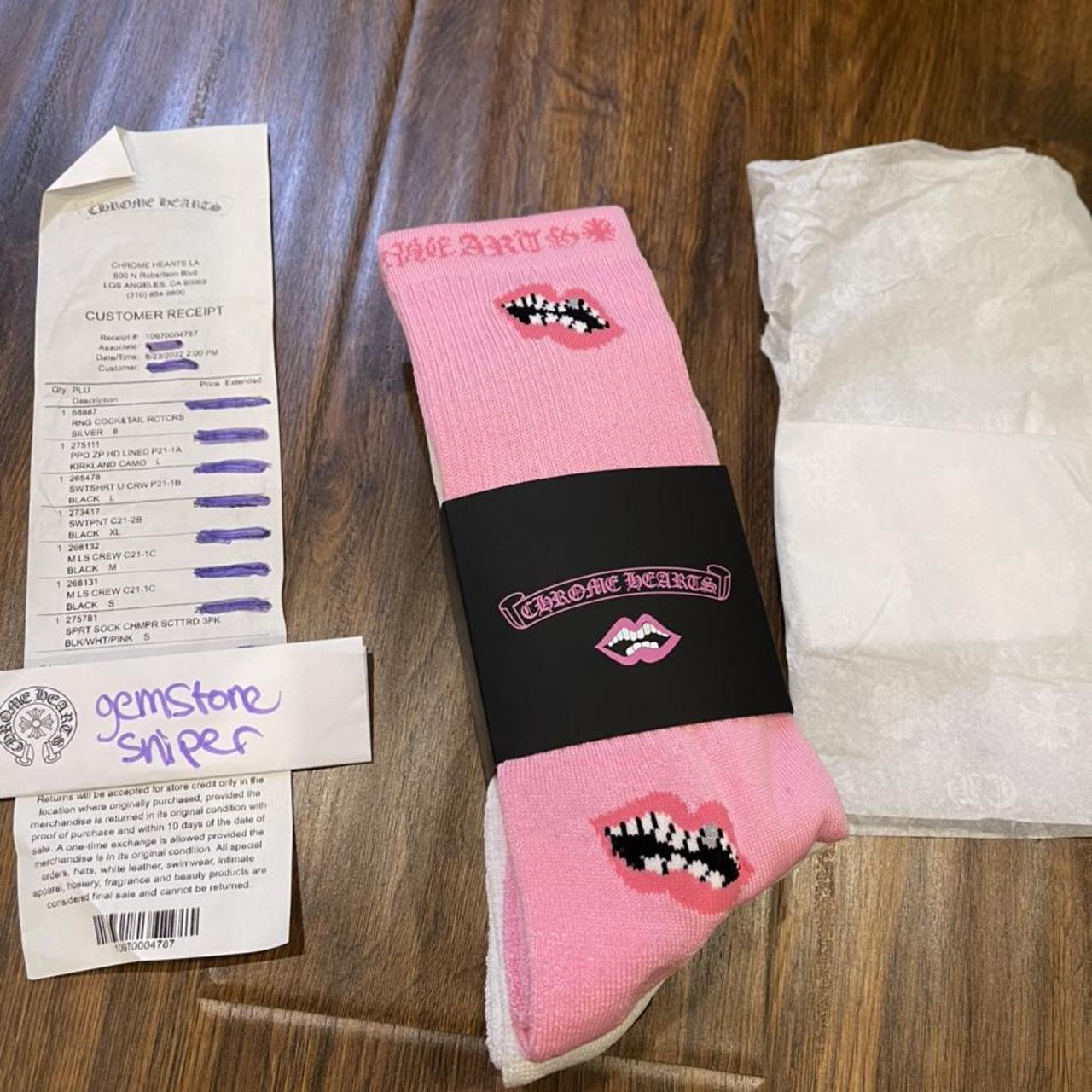 Chrome Hearts Matty Boy Chomper socks in size small | Depop