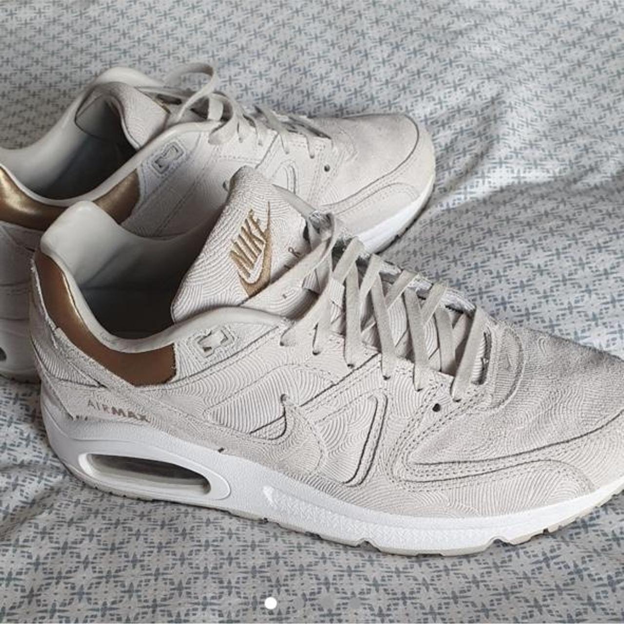 Nike grey and gold trainers best sale