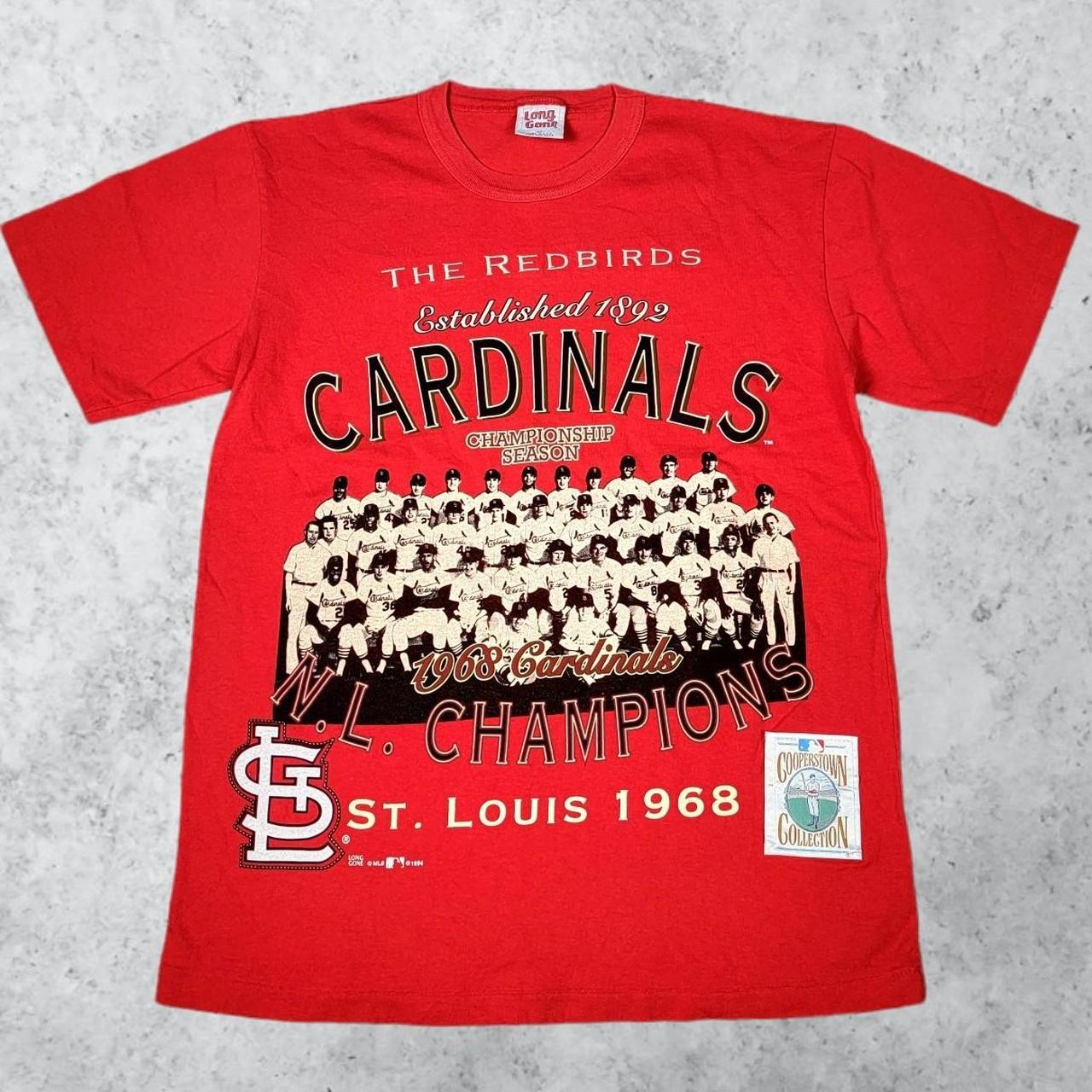 St. Louis Cardinals Graphic T-Shirt with a red - Depop