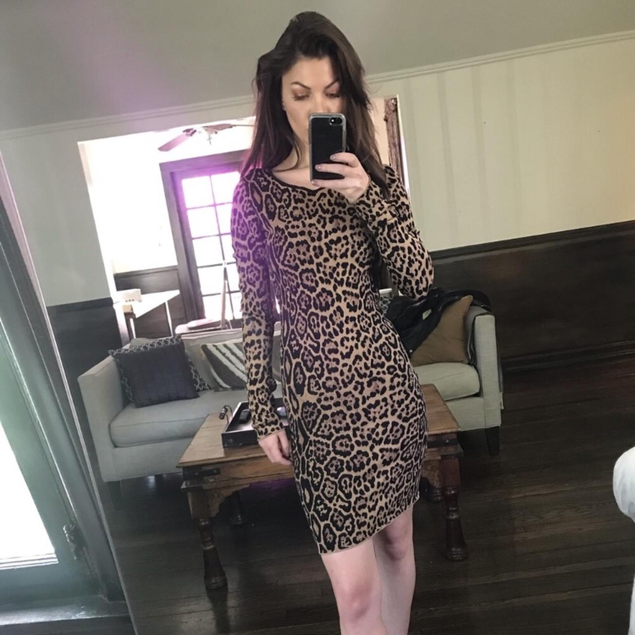 Bcbg leopard cheap dress