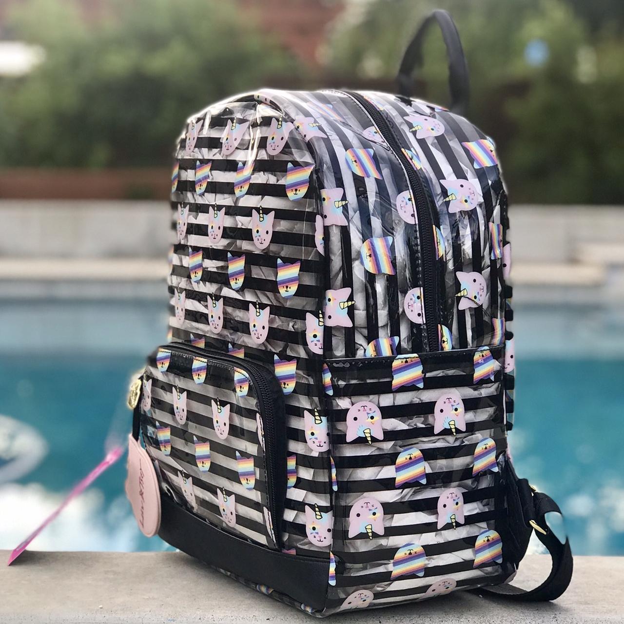 Betsey johnson outlet clear unicorn backpack