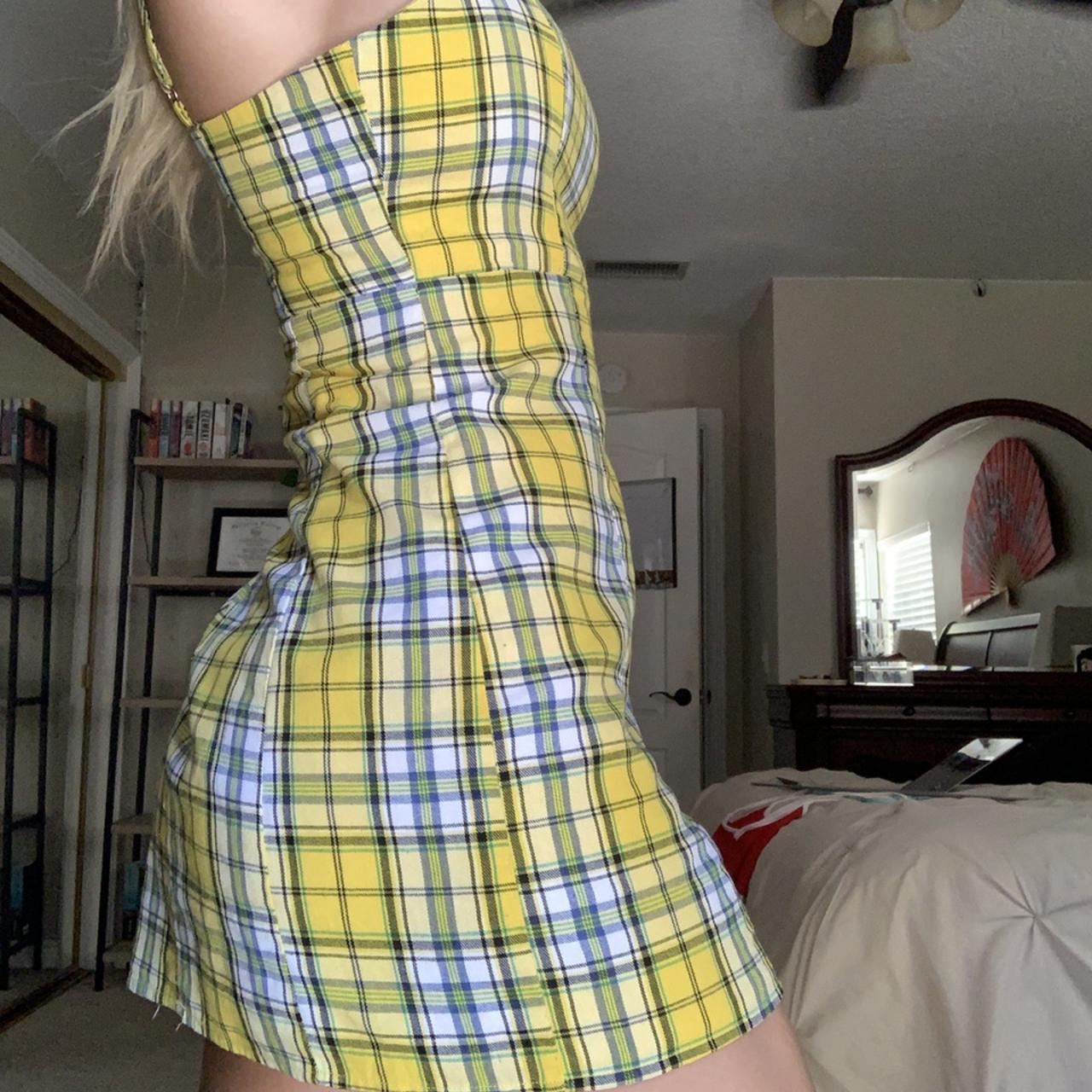 Yellow plaid dress fashion forever 21