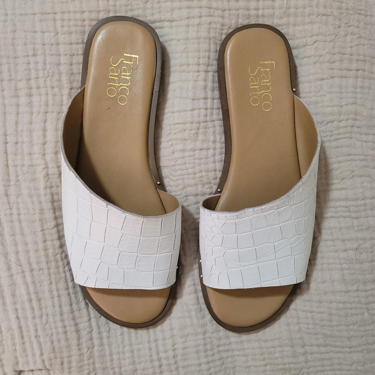 franco sarto white sandals