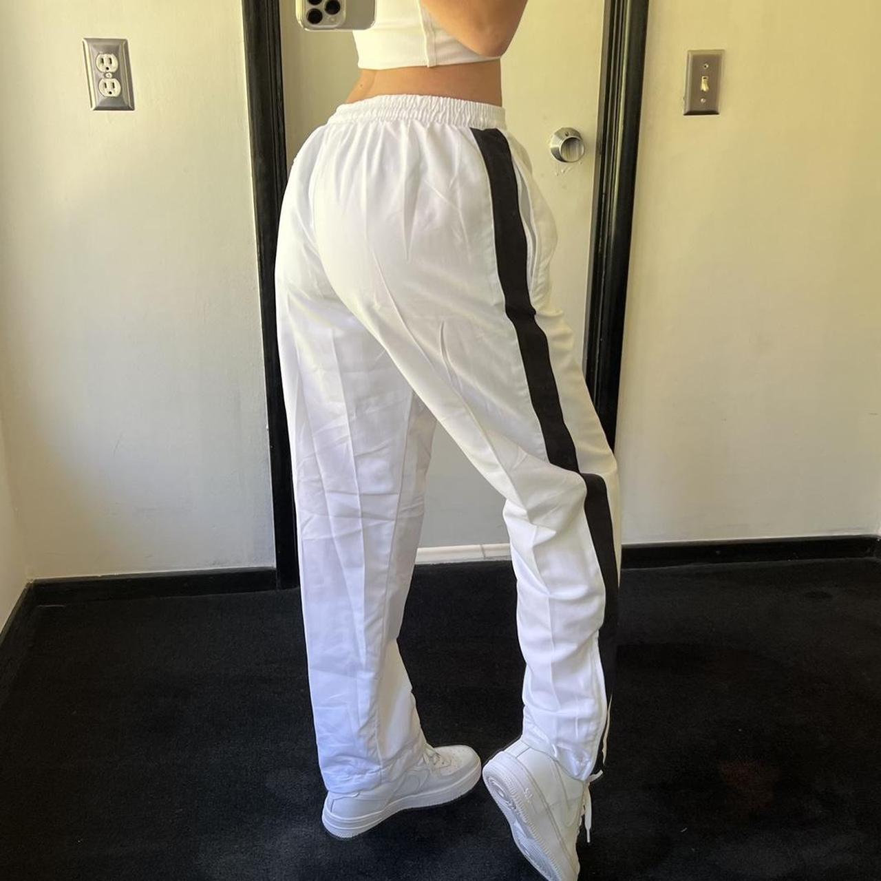 Product Image 3 - White and black striped sweatpants
