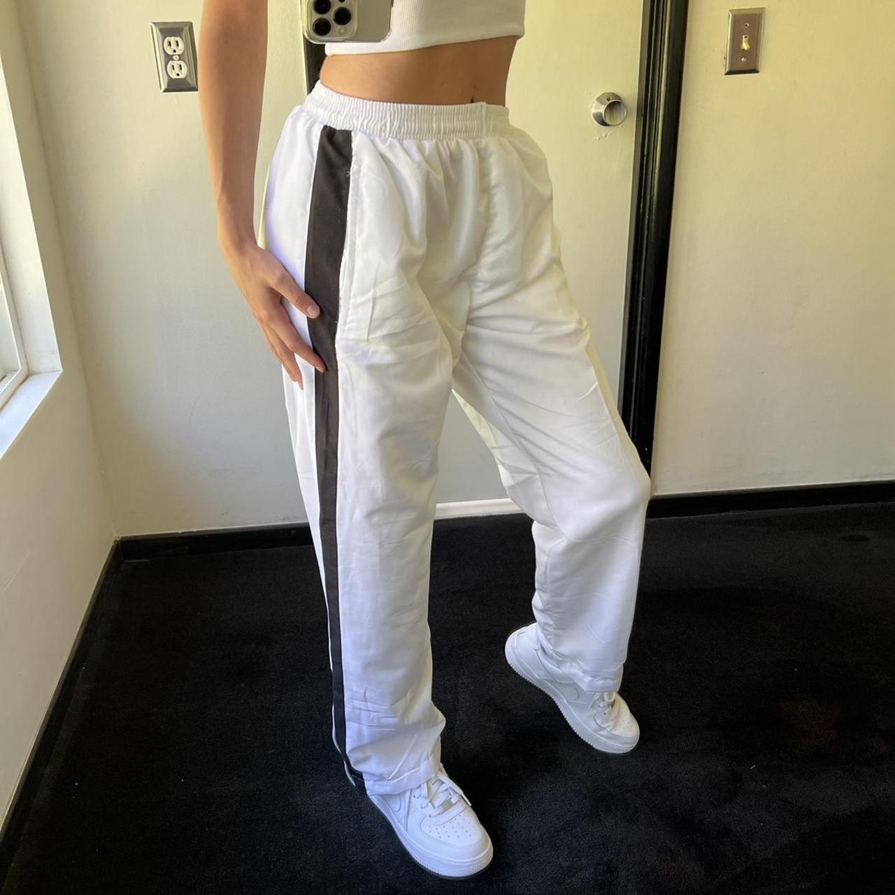 Product Image 4 - White and black striped sweatpants