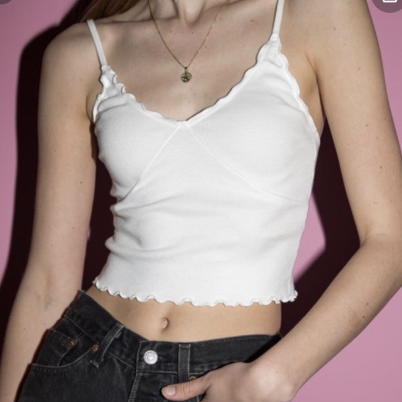 brandy melville nicolette white tank top