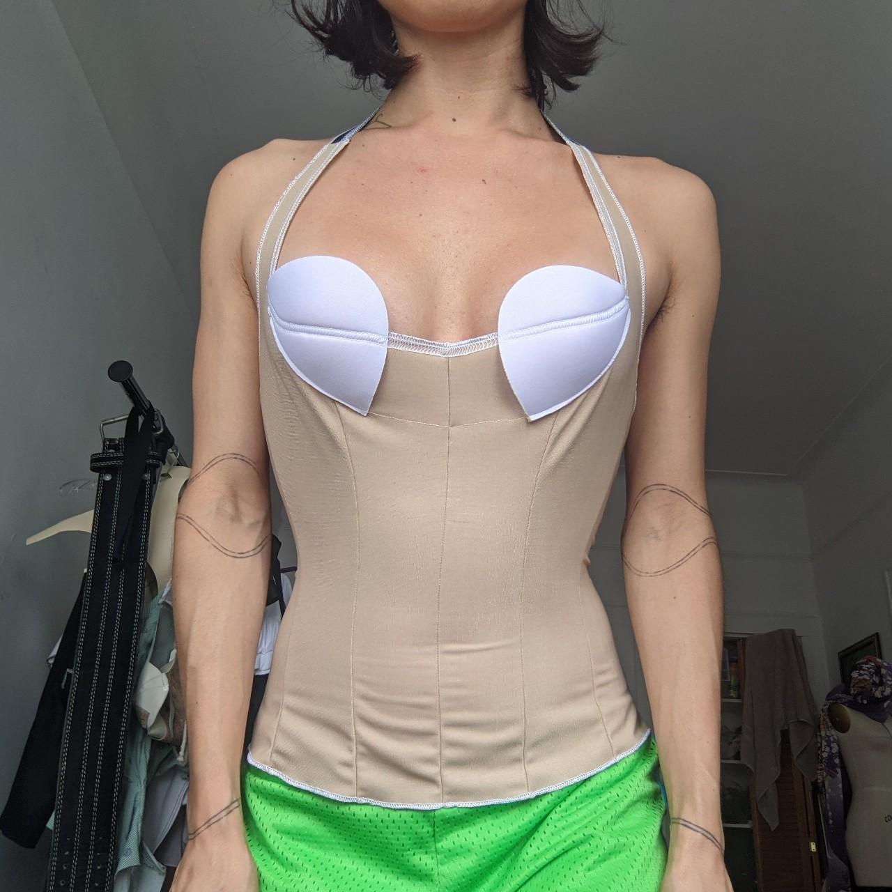 Product Image 2 - Paneled spandex inside-out halter bustier