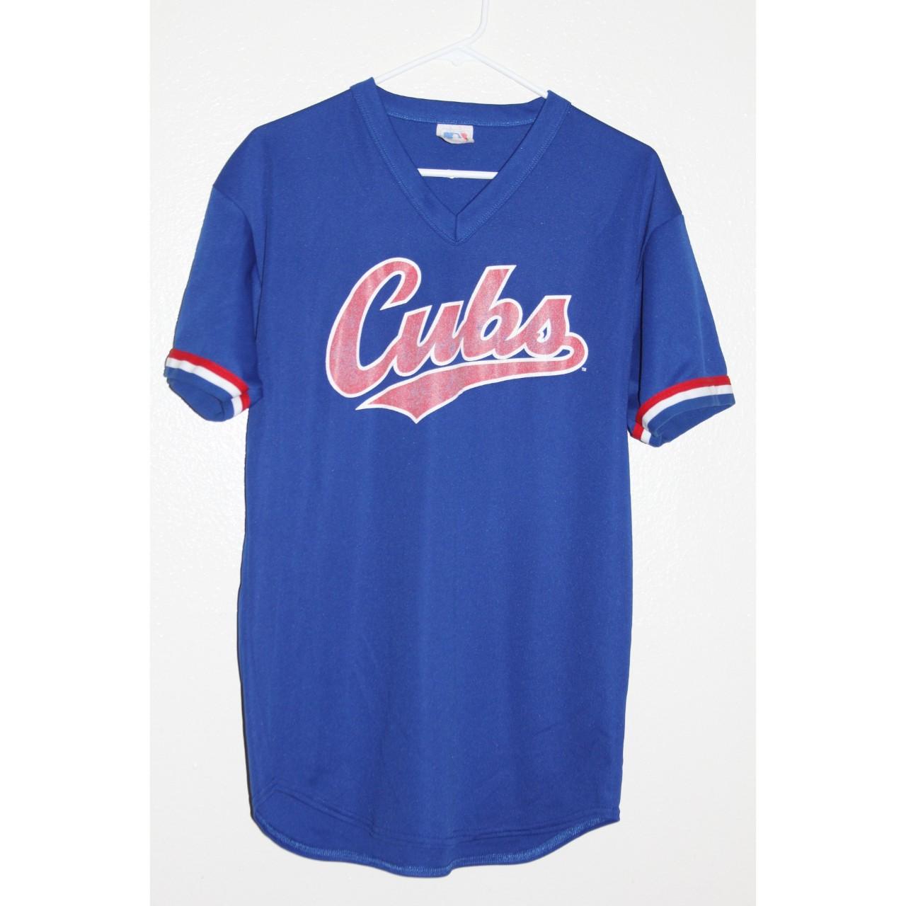 Mens Large Chicago Cubs Jersey Perfect Condition TRUE FANS SERIES