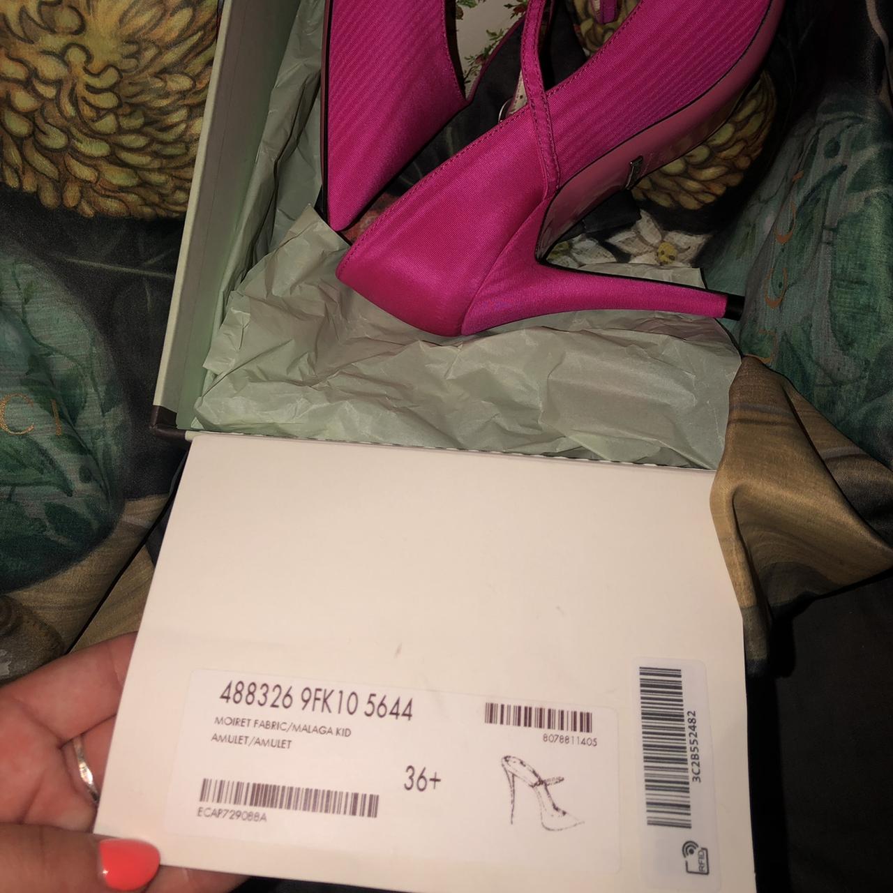 Gucci Women's Pink Pump Heels, size 36 1/2 with... - Depop