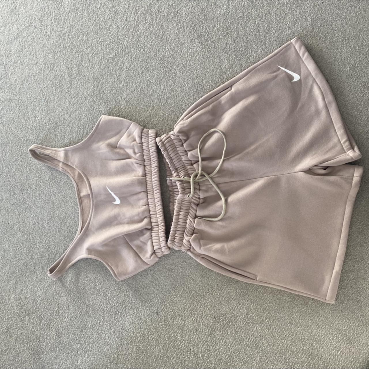 nude nike short set