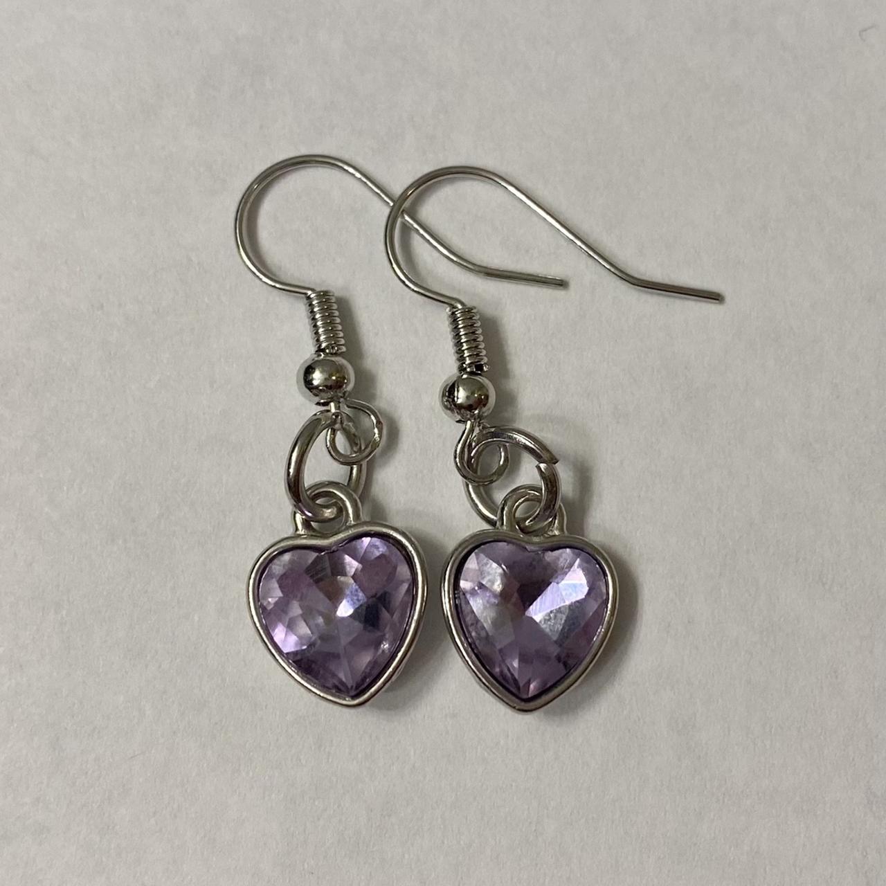 Purple Heart earrings -handmade - all earrings come... - Depop