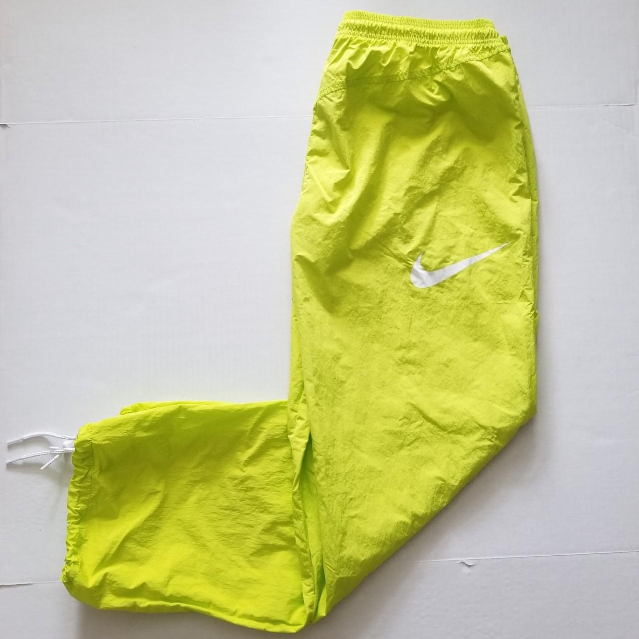 Nike x Stussy Beach Pants Bright Cactus/ White Men's... - Depop