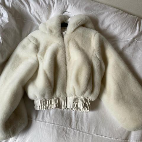 i am gia white fur coat