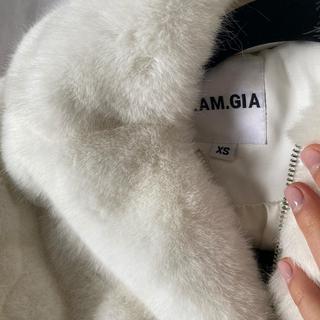 i am gia white fur coat