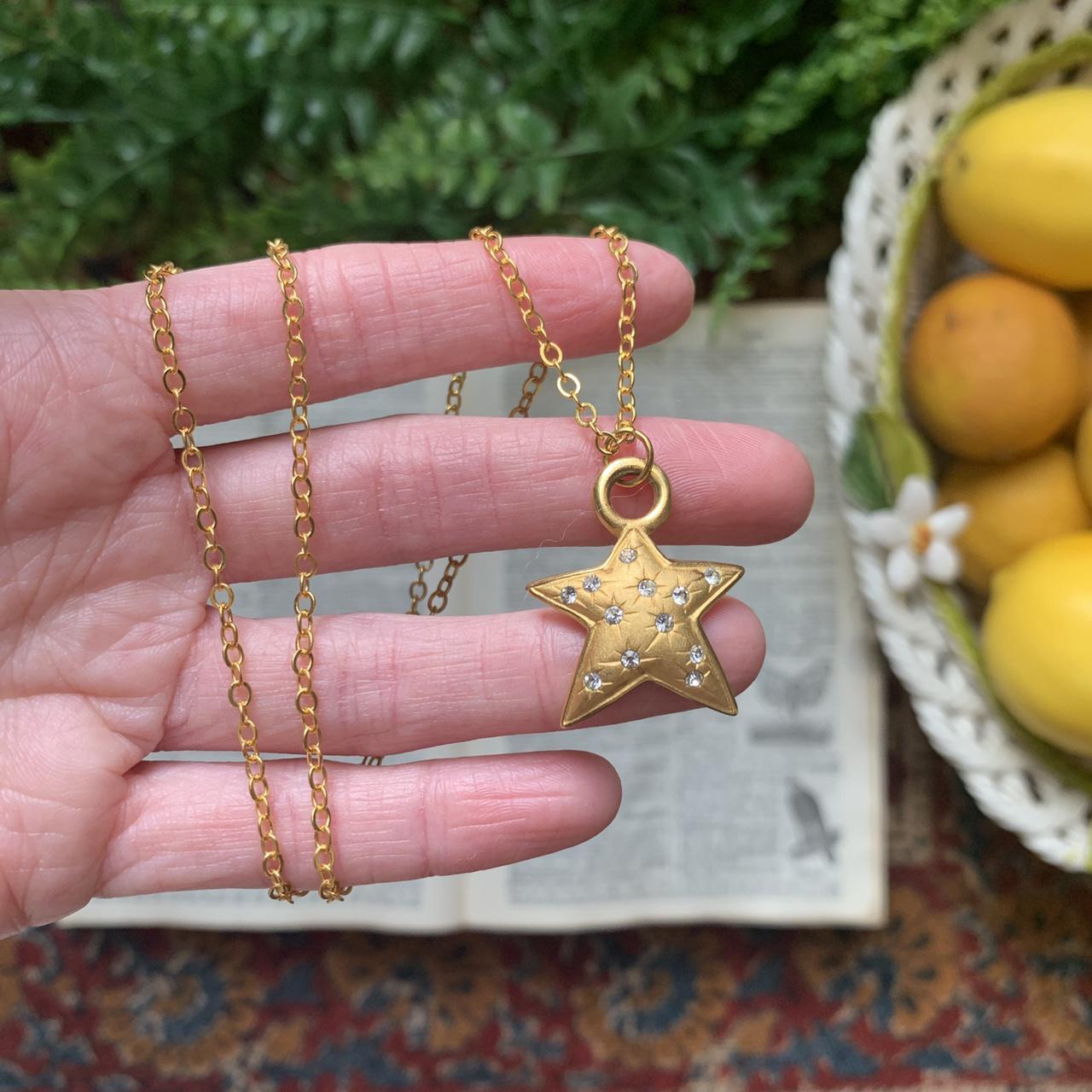 Product Image 3 - Vintage Puffed Gold Star Necklace