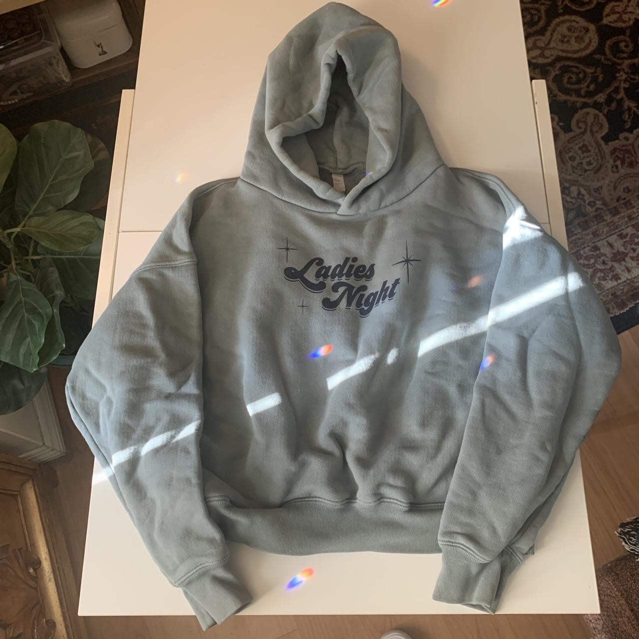 Light Blue Grey Los Angeles Apparel Hoodie Soft... - Depop