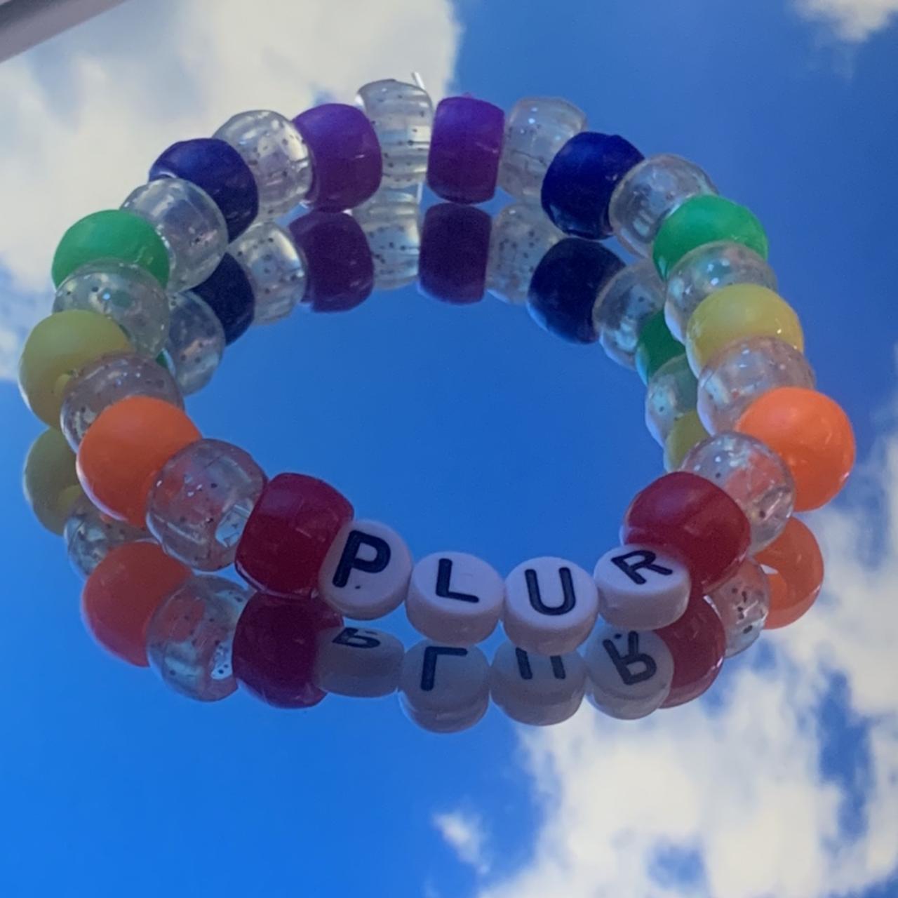 Kandi rave bracelets with words. Hand made, One of a - Depop