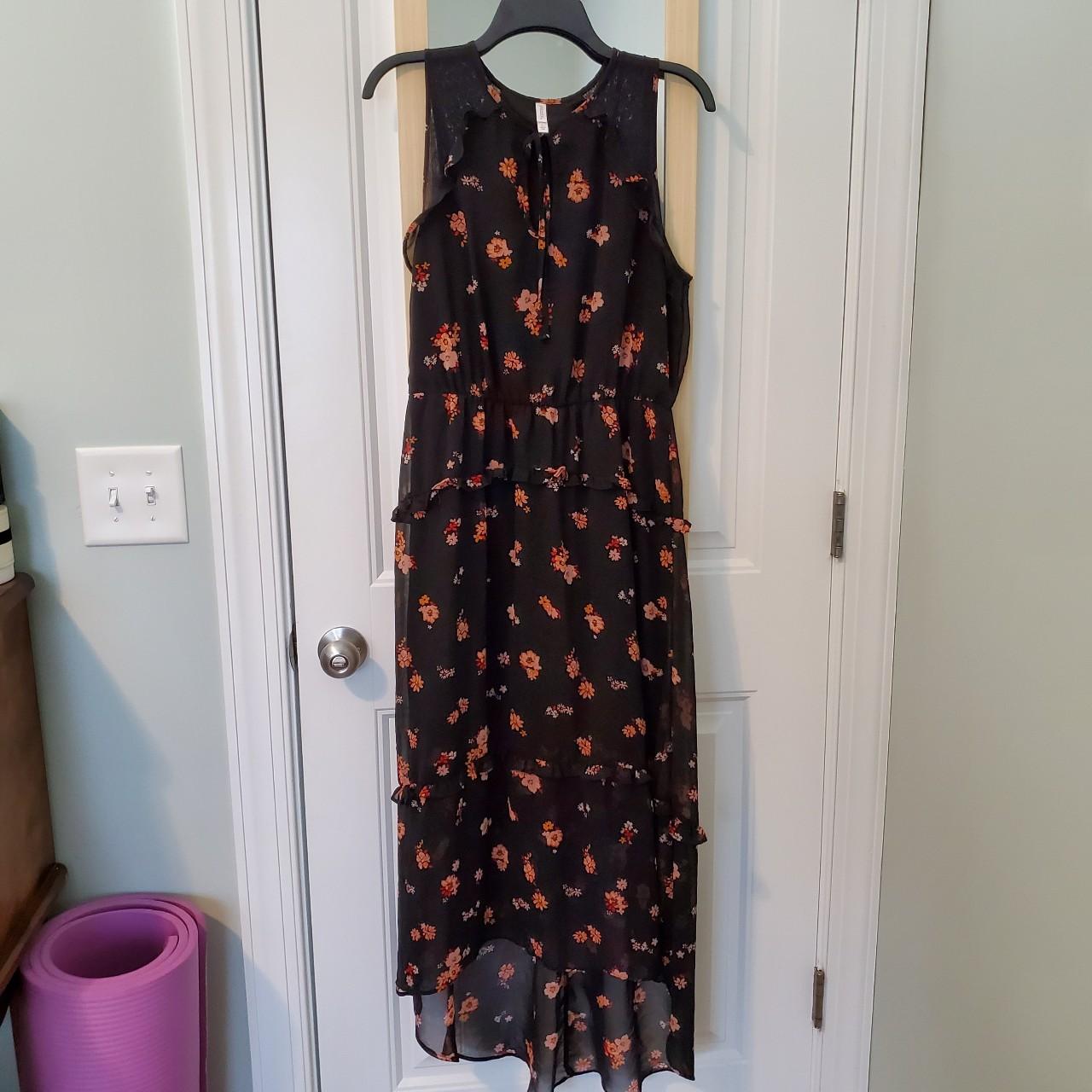 Xhilaration by Target black floral maxi dress