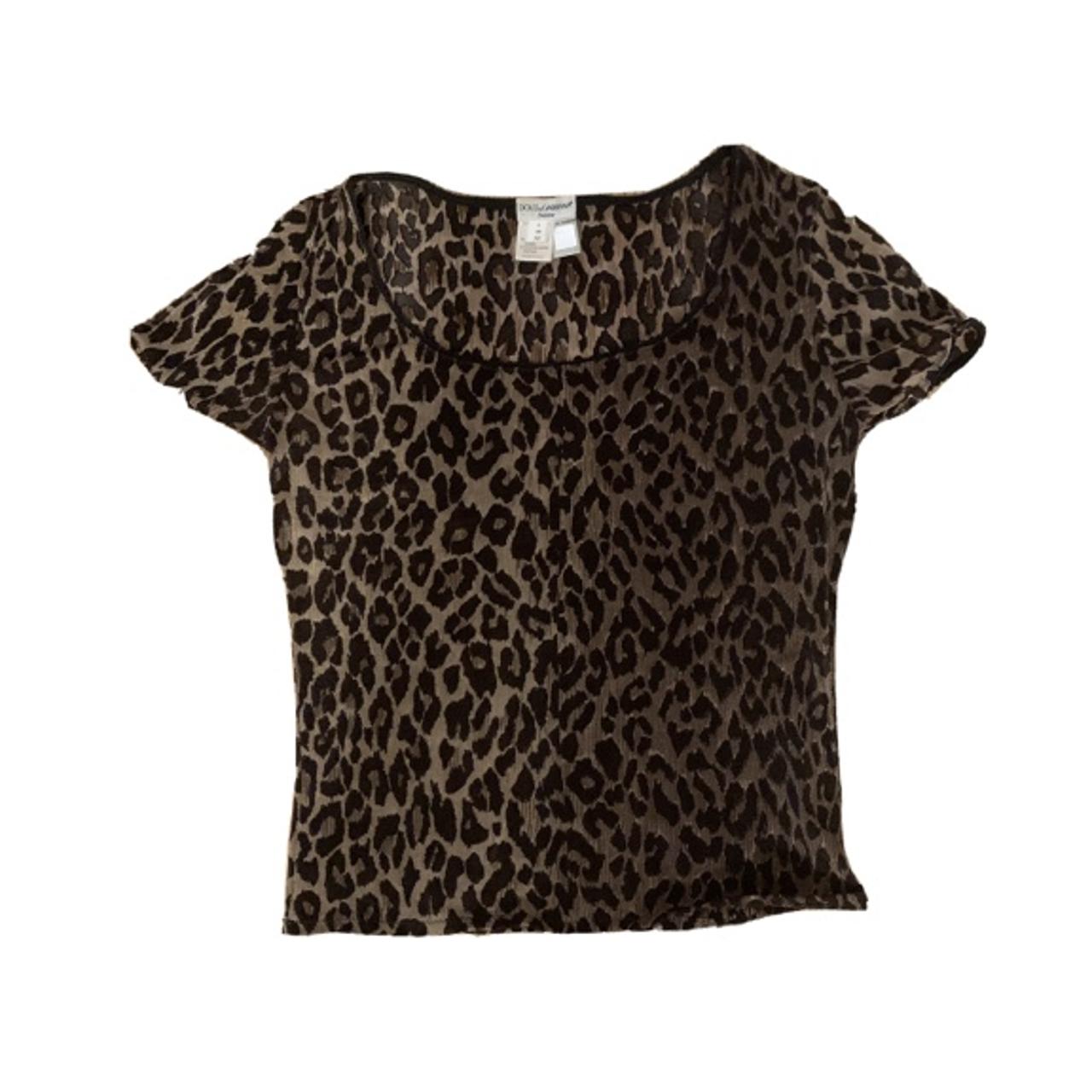 Dolce and gabbana leopard print intimo top Size... - Depop
