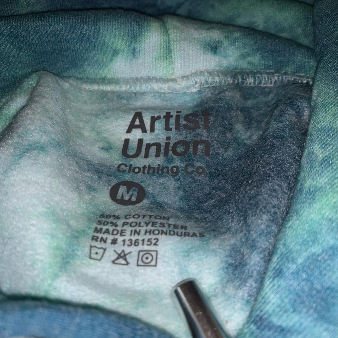 Artist Union Blue Green Tie Dye Hoodie Size Depop