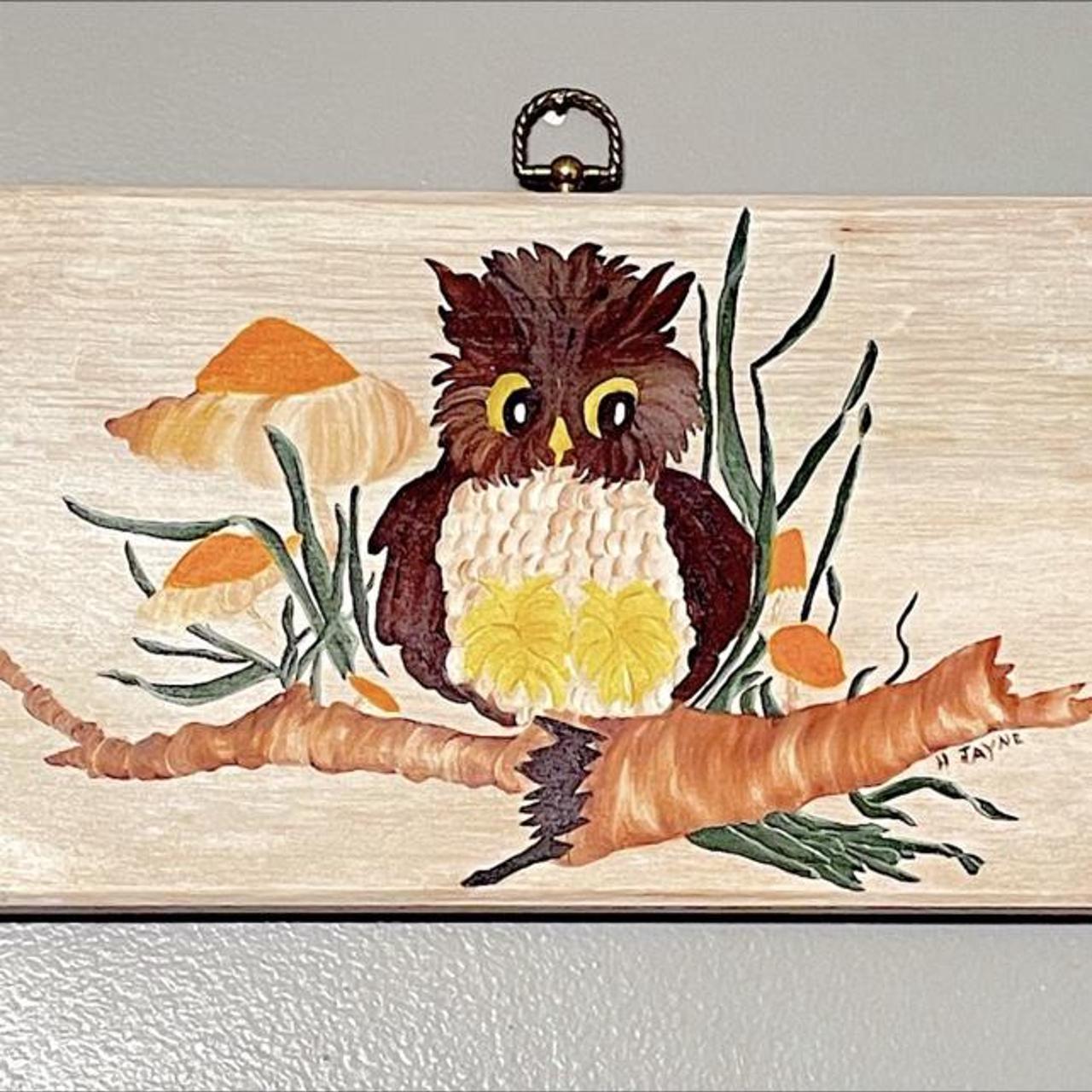 Product Image 2 - ▪️Vintage Hand Painted Owl Wood