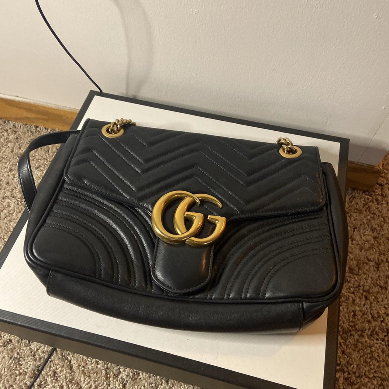 GUCCI Small Matelassé GG Marmont Shoulder Bag Depop
