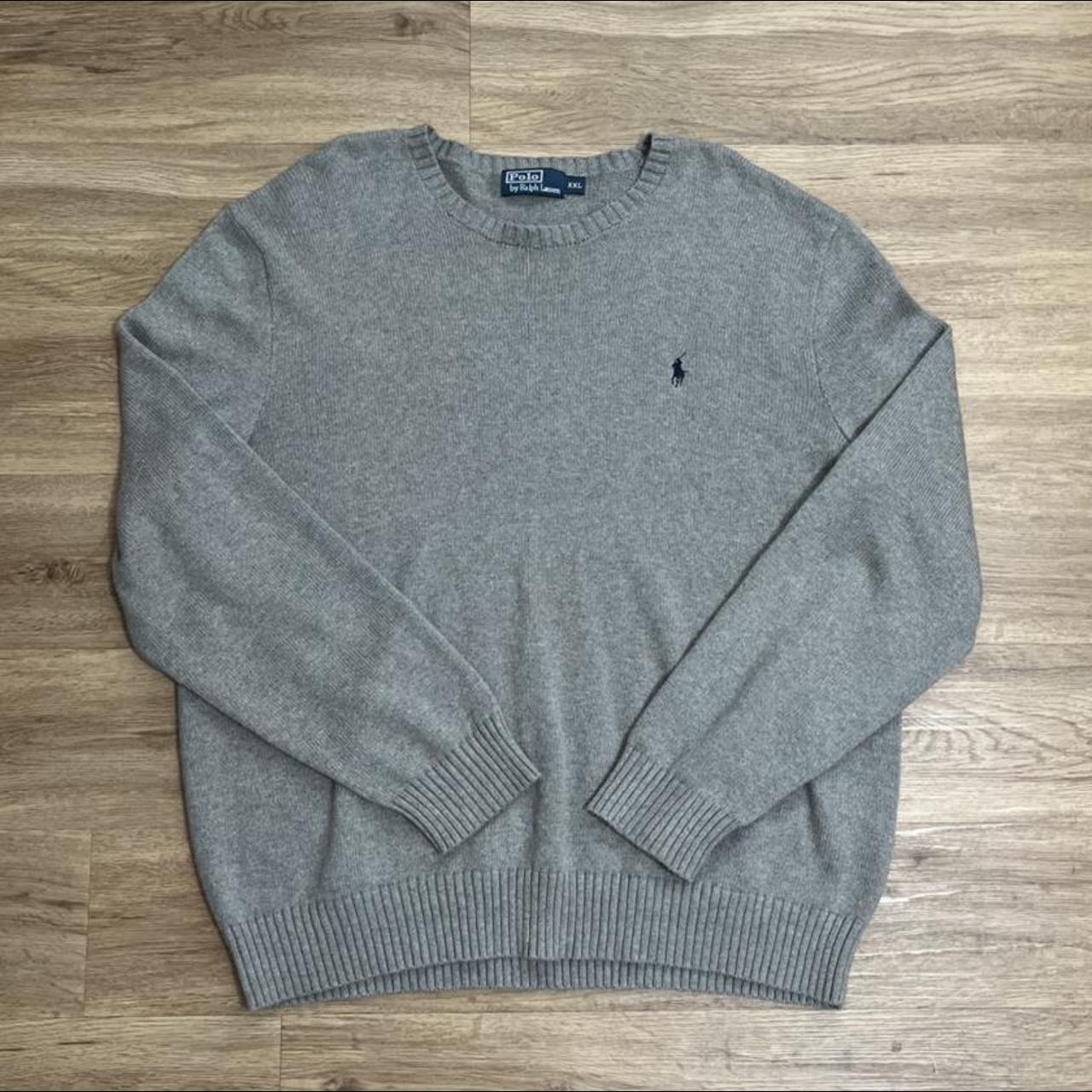 Grey Ralph Lauren Knitted Jumper 📦 FREE SHIPPING ... - Depop