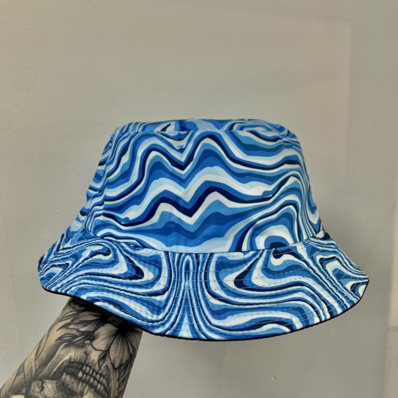 Women's Blue and White Hat | Depop