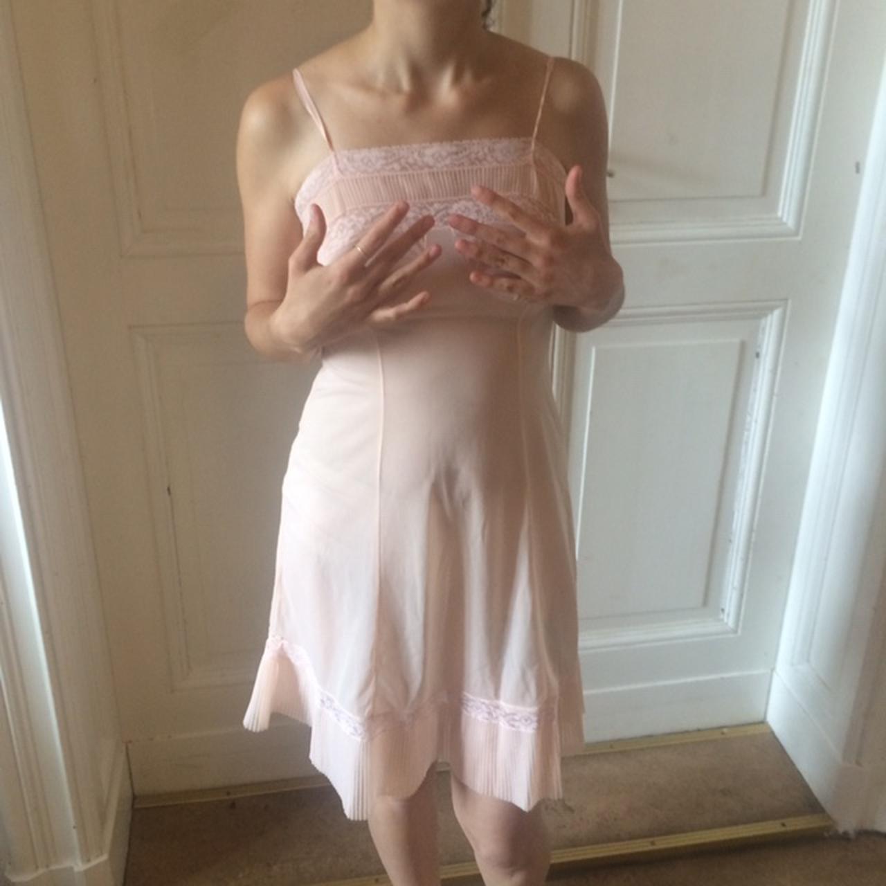 Pink nude nightgown. Semi transparent. Fits an xs s Depop