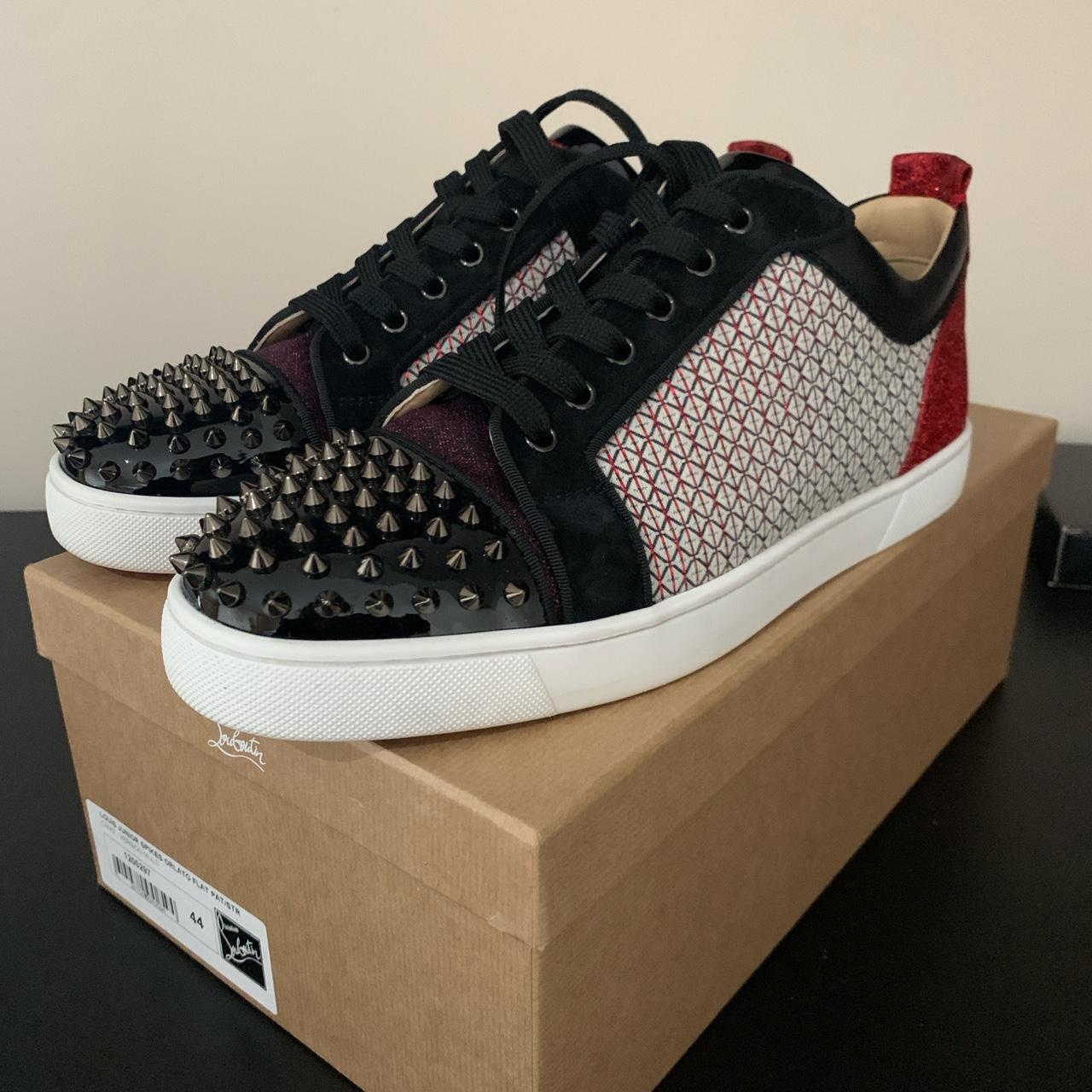 Christian Louboutin Louis Junior Spikes Orlato Flat - Depop