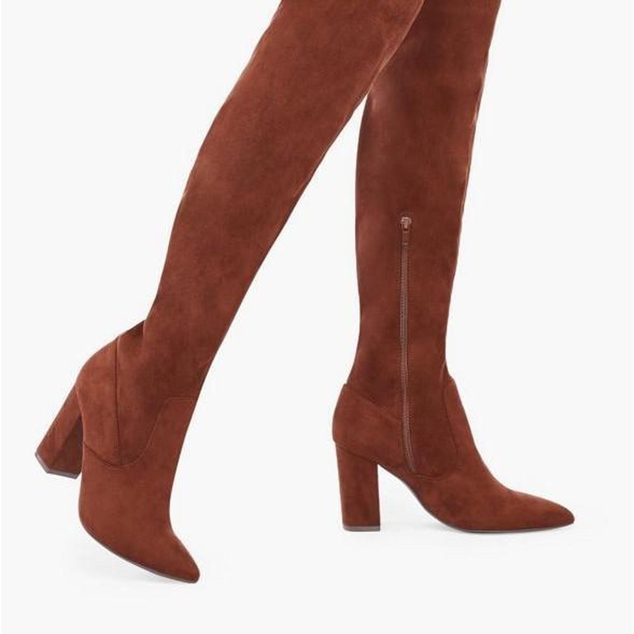 LIKE NEW JustFab Aubriana Over the Knee Brown Depop