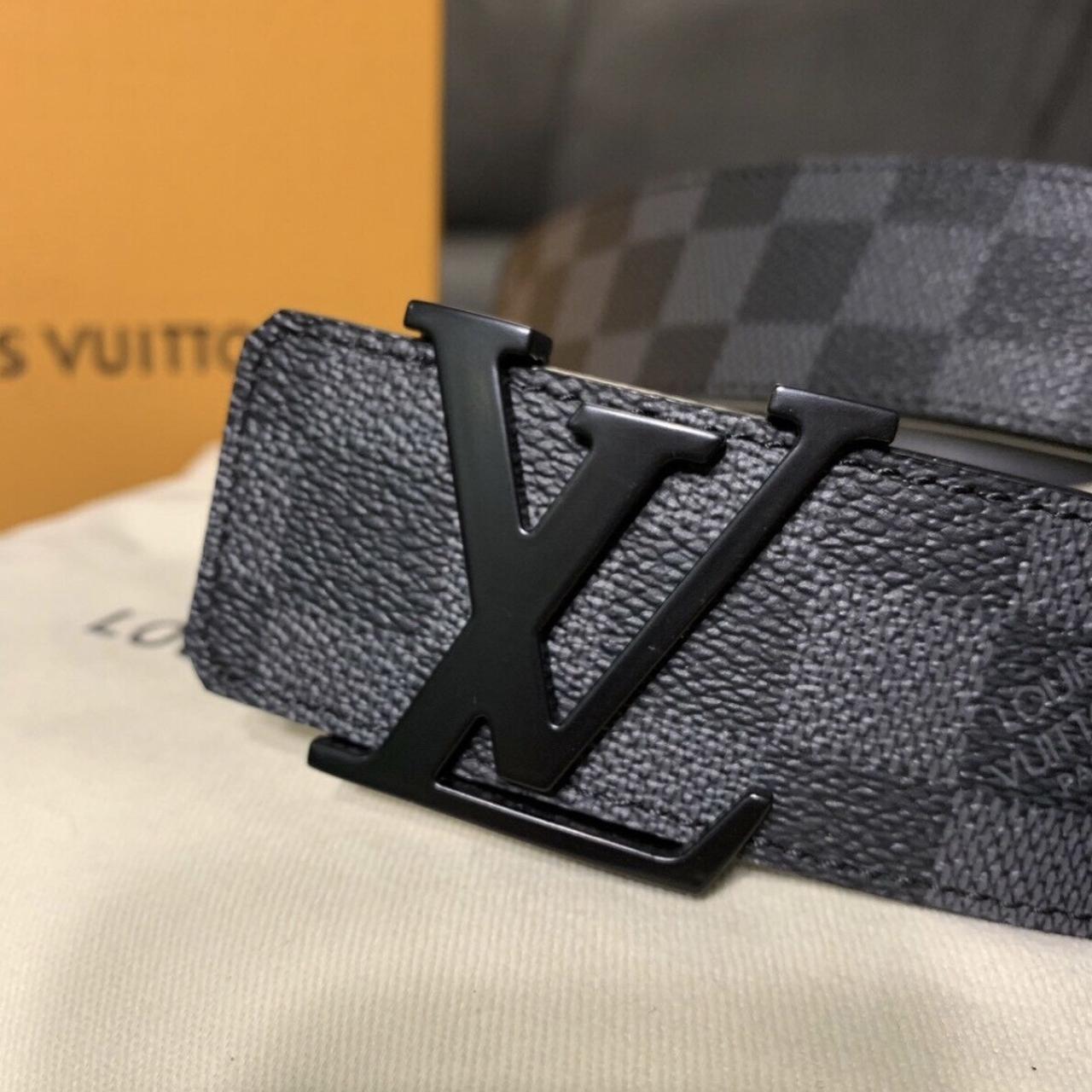 Louis Vuitton Brown Monogram belt Fits 32-36 - Depop
